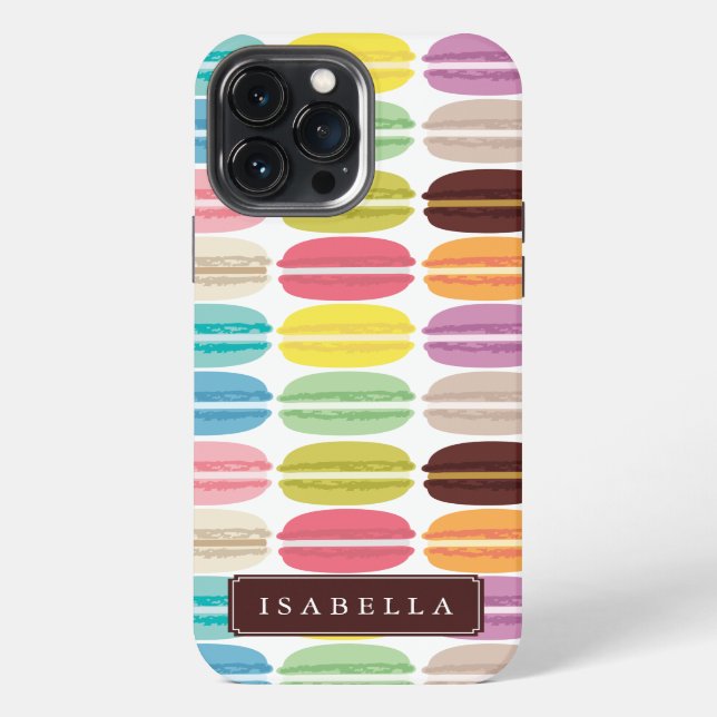 Rainbow Macarons Personalized iPhone Case (Back)