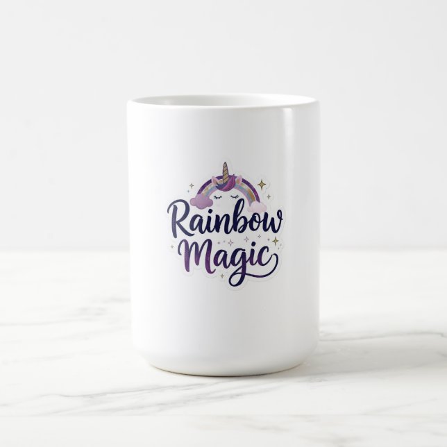 Rainbow Magic Mug | Colourful Rainbow Coffee Cup | (Center)
