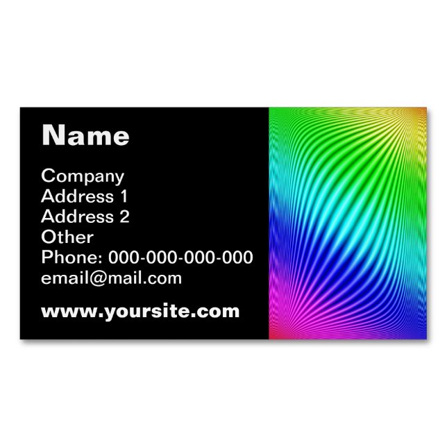 Rainbow Magnetic Business Card (Front)
