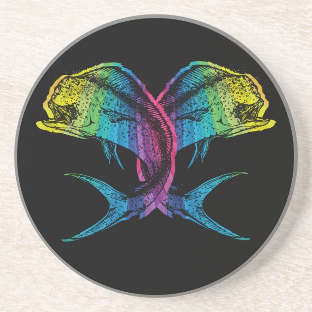 Rainbow Mahi Mahi Coaster (Front)