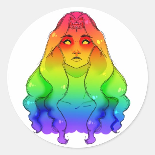 Rainbow Maid Classic Round Sticker