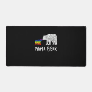 Rainbow Mama Bear Always Forever Love Support Prid Desk Mat