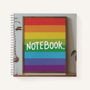 Rainbow Man Square-Shaped Notebook