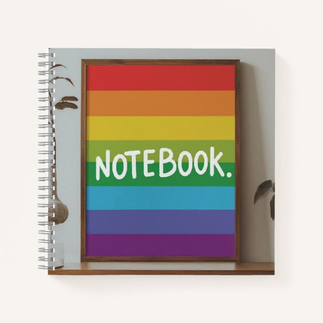 Rainbow Man Square-Shaped Notebook (Front)