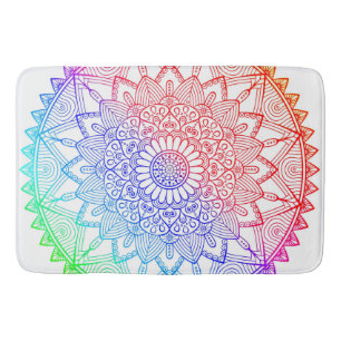Rainbow Mandala Bath Mat