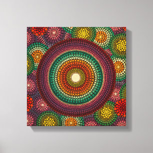 Rainbow Mandala Canvas Print