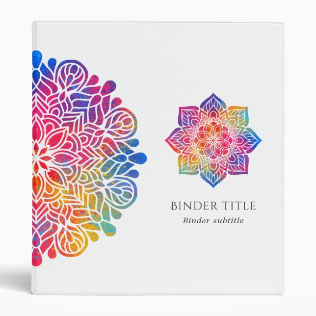 Rainbow Mandala Indian Binder (Front)