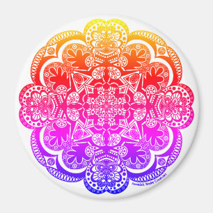 Rainbow Mandala Magnet