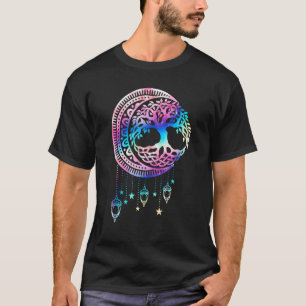 Rainbow Mandala Moon Chakra Tree of Lifes Tattoo S T-Shirt