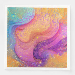 Rainbow Mandala Napkin