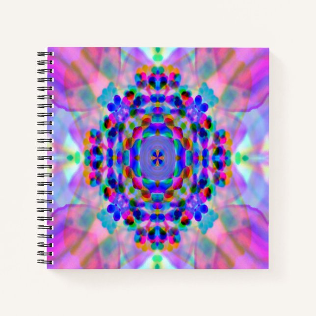 Rainbow  Mandala.... Notebook (Front)