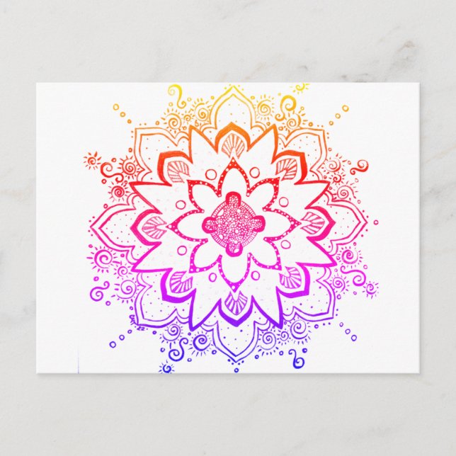 Rainbow Mandala postcard (Front)