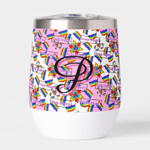 Rainbow Mandala Pride Monogram - Vibrant Geometric