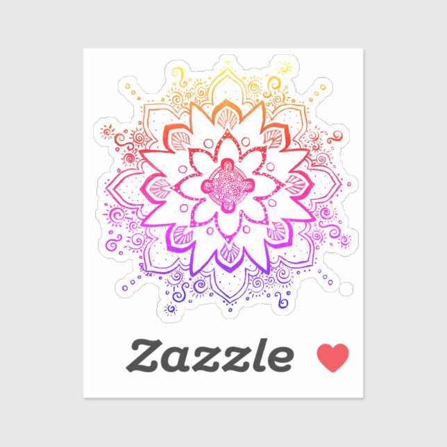 Rainbow Mandala Sticker (Sheet)