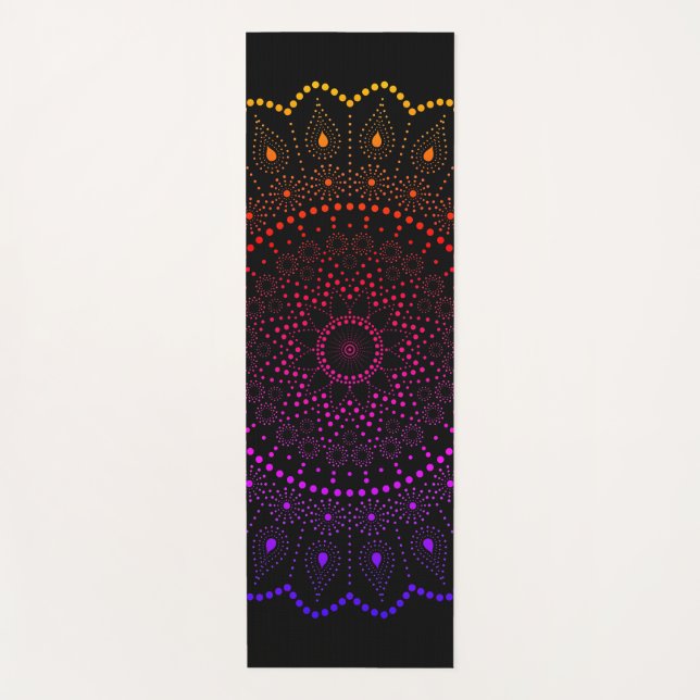 Rainbow Mandala Yoga Mat (Front)