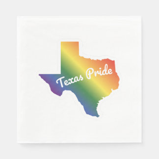 Rainbow Map of Texas Design for proud LGBT+ Texan Napkin