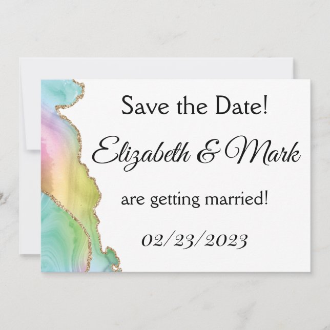 Rainbow Marble Postcard (Front)