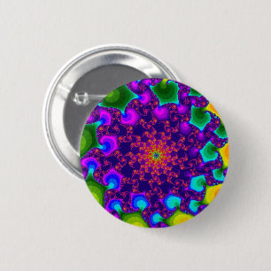 Rainbow Marigold 2 Inch Round Button