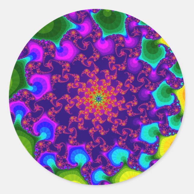 Rainbow Marigold Classic Round Sticker (Front)