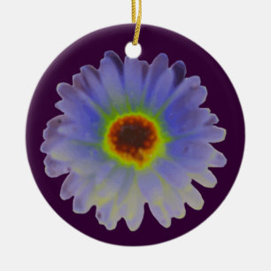 Rainbow Marigold Custom Birthday Pendant Ceramic Ornament