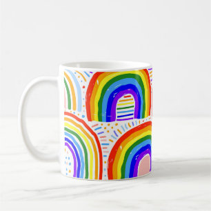 Rainbow Marker Illustration: Childish Seamless Pat Coffee Mug