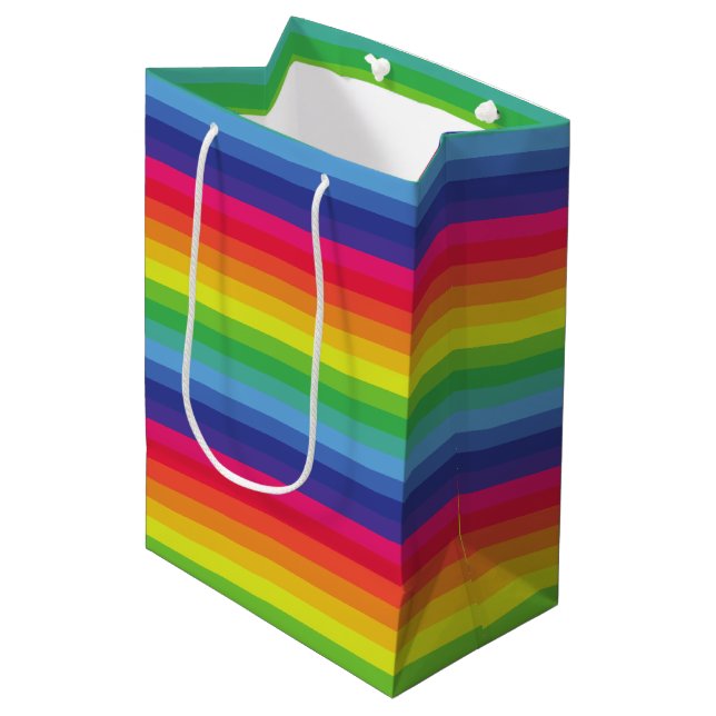 Rainbow Medium Gift Bag (Front Angled)