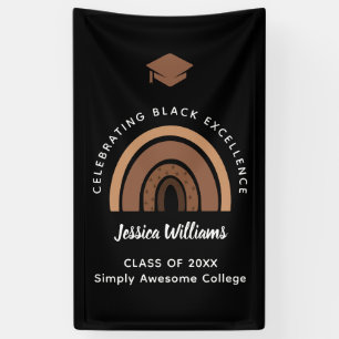 Rainbow Melanin Black Excellence Class Year Grad Banner