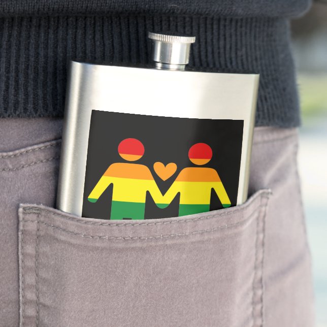 Rainbow Men Hip Flask (In Situ)