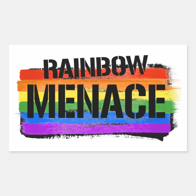Rainbow Menace T-Shirt Sticker (Front)
