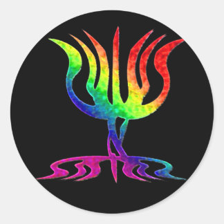 Rainbow Menorah Stickers