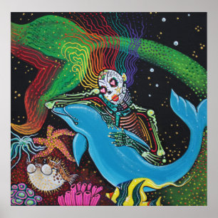 Rainbow Mermaid Poster