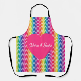 Rainbow Mermaid Pride Heart Apron
