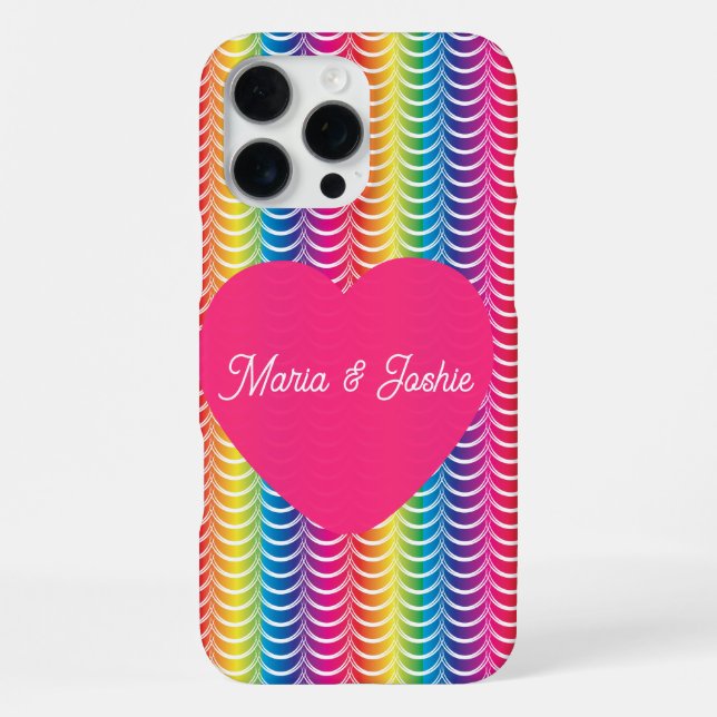 Rainbow Mermaid Pride Heart iPhone Case (Back)