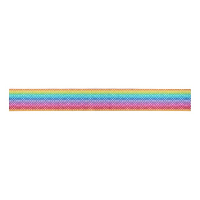 Rainbow mermaid Ribbon Grosgrain Ribbon (Front)