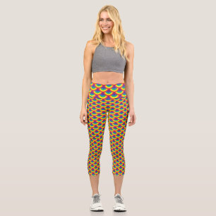 Rainbow Mermaid Scale Capri Leggings