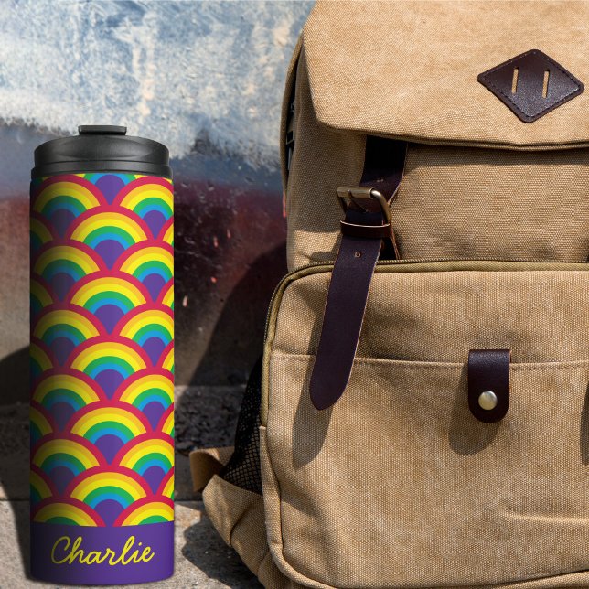 Rainbow Mermaid Scale Thermal Tumbler (Creator Uploaded)