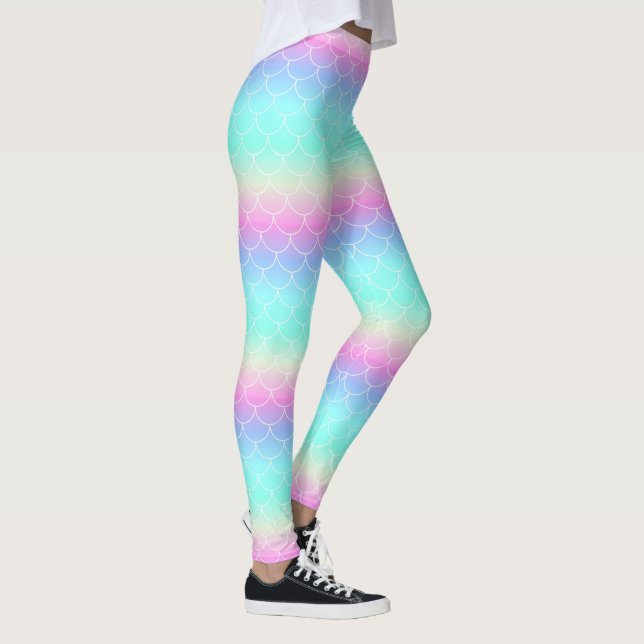 Rainbow Mermaid Scales Leggings (Right)