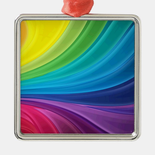 rainbow metal ornament (Front)