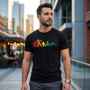 Rainbow Mickey and Friends Silhouette T-Shirt