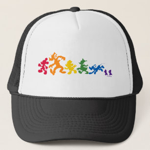 Rainbow Mickey and Friends Silhouette Trucker Hat