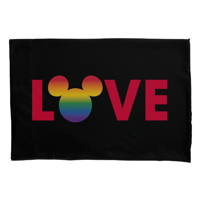 Rainbow Mickey Icon LOVE Pillowcase (Front)