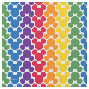 Rainbow Mickey Icon Pattern Fabric