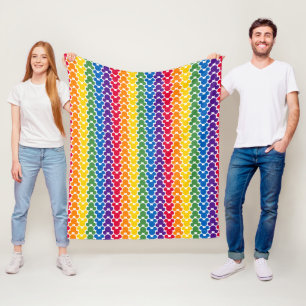 Rainbow Mickey Icon Pattern Fleece Blanket