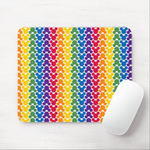 Rainbow Mickey Icon Pattern Mouse Pad