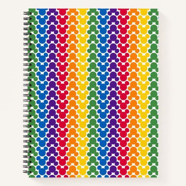 Rainbow Mickey Icon Pattern Notebook (Front)
