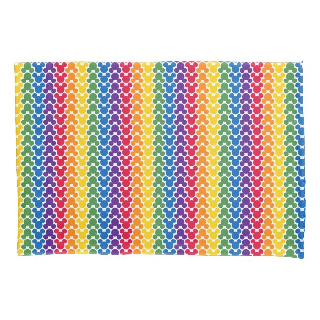 Rainbow Mickey Icon Pattern Pillowcase (Front)