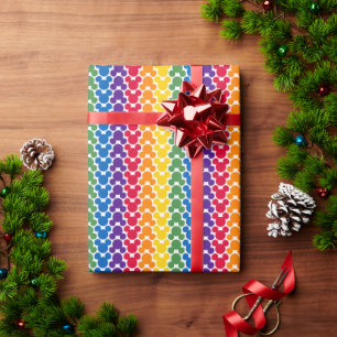 Rainbow Mickey Icon Pattern Wrapping Paper