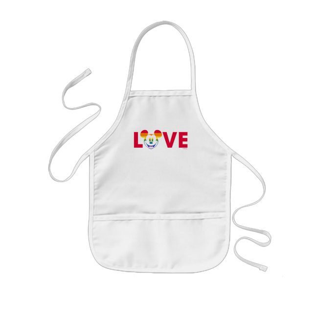 Rainbow Mickey LOVE Kids Apron (Front)