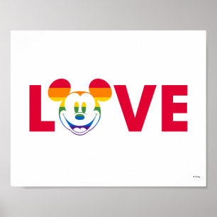 Rainbow Mickey LOVE Poster