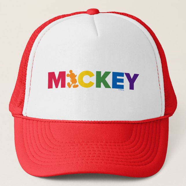 Rainbow MICKEY Trucker Hat (Front)
